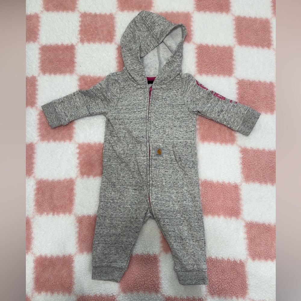 Carhartt Gray & Pink Hooded longsleeve One Piece